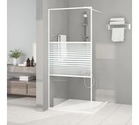 Vidaxl Walk-In Shower Wall White 90X195 Cm Clear Esg Glass