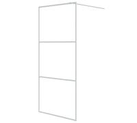 vidaXL Walk-in Shower Wall White 90x195 cm Clear ESG Glass Shower Enclosure