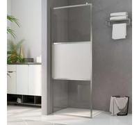 vidaXL Walk-in Shower Wall with Half Frosted ESG Glass 90x195 cm