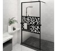 Walk-in Shower Wall Bath Enclosure with Shelf ESG Glass and Aluminium vidaXL