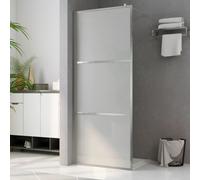 vidaXL Walk-in Shower Wall with Whole Frosted ESG Glass Cubicle Door Bathroom