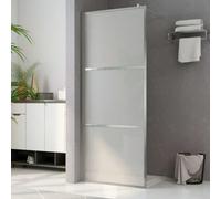 vidaXL Walk-in Shower Wall with Whole Frosted ESG Glass Bathroom Door Cubicle