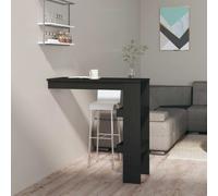 vidaXL Wall Bar Table Black 102x45x103.5 cm Engineered Wood UK NEW