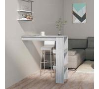 vidaXL Wall Bar Table Grey Sonoma 102x45x103.5 cm Engineered Wood UK NEW