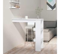 vidaXL Wall Bar Table High Gloss White 102x45x103.5 cm Engineered Wood UK NEW