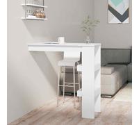 vidaXL Wall Bar Table White 102x45x103.5 cm Engineered Wood UK