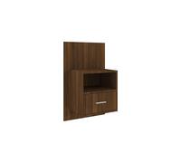 vidaXL Wall Bedside Cabinet Bedroom Furniture Wall Hung Mounted Bedside Unit Floating Nightstand Bed Cabinet Brown Oak Engineered Wood