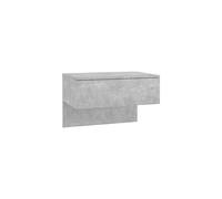 vidaXL Wall Bedside Cabinet Home Bedroom Nightstand Floating Wall Hung Bed Cabinet Bedside Unit Indoor Furniture Concrete Grey Engineered Wood
