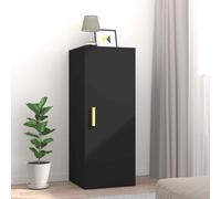 vidaXL Wall Cabinet Black 34.5x34x90 cm Engineered Wood UK HOT