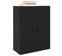vidaXL Wall Cabinet Black Oak 69.5 x 34 x 90 cm Engineered Wood