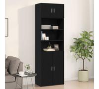 vidaXL Wall Cabinet Black oak 70 x 42.5 x 40 cm Engineered wood