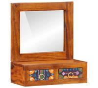 vidaXL Wall Cabinet Brown 40 x 20 x 50 cm Solid Acacia Wood, Living Room, Modern
