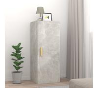 vidaXL Wall Cabinet Concrete Grey 34.5x34x90 cm Engineered Wood UK NEW