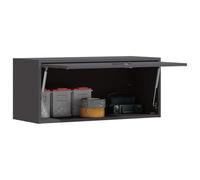 vidaXL Wall Cabinet for Garage with Gas-lift Door Black