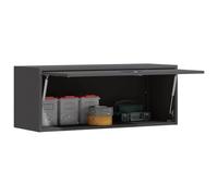 vidaXL Wall Cabinet for Garage with Gas-lift Door Black