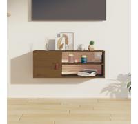 vidaXL Wall Cabinet Honey Brown 80x30x30 cm Solid Wood Pine, Brown