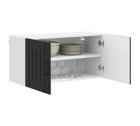 vidaXL Wall Cabinet LUCCA Black 80 x 31 x 40 cm Engineered Wood