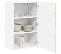 vidaXL Kitchen Cabinet Sonoma Oak 50 x 31 x 80 cm Engineered Wood, Modern Kitchen Cabinet, Rectangular Wall Storage, Durable Organization, Efficient Home Solution, Black Handle