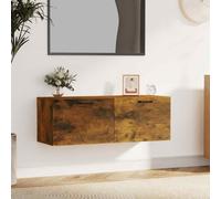 vidaXL Wall Cabinet Smoked Oak 100x36.5x35 cm Engineered Wood 07 UK HOT