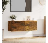 vidaXL Wall Cabinet Smoked Oak 100x36.5x35 cm Engineered Wood