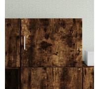 (smoked oak) vidaXL Wall Cabinet Bathroom Storage Cabinet Concrete Grey Engineered Wood