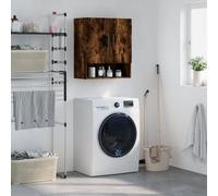 (smoked oak) vidaXL Wall Cabinet Storage Cabinet Display Cabinet White Engineered Wood