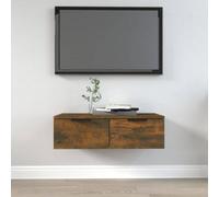 (Smoked oak) vidaXL Wall Cabinet Floating TV Unit Wall Mount Media Cabinet Engineered Wood