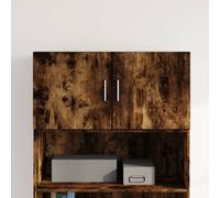 vidaXL Wall Cabinet, Storage Cupboard for Living Room, Wall Mounted Cabinet with Storage, Hanging Cabinet, Modern Style, Smoked Oak Engineered Wood