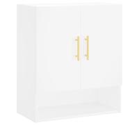 vidaXL 2 Door Single Shelf White Wall Cabinet - Size: 70 x 60 x 31cm - Wilko