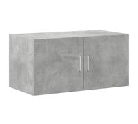 vidaXL Wall Cabinet - Concrete Grey 80x42.5x40 cm - Engineered Wood - Storage for Living Room, Bedroom, Garage