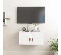 Vidaxl Wall Cabinet White 60X30X30 Cm Solid Wood Pine, White