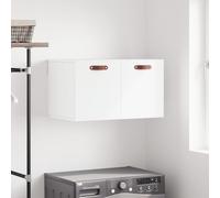 vidaXL Wall Cabinet, Storage Cabinet for Living Room Bedroom Office, Display Cabinet with Door, Modern Style, White Engineered Wood