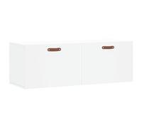 vidaXL Wall Cabinet - White Engineered Wood Floating Cabinet for Living Room - Decorative and Practical Storage Solution - 100x36.5x35 cm