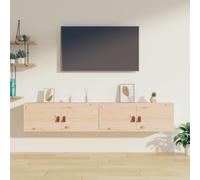 vidaXL Wall Cabinets 2 pcs 80x30x30 cm Solid Wood Pine