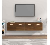 vidaXL Wall Cabinets 2 pcs Brown Oak 80x35x36.5 cm Engineered Wood UK HOT