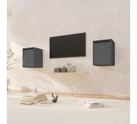 (grey, 2) vidaXL Wall Cabinet Hanging Storage Cabinet Wall Cupboard Solid Wood Pine