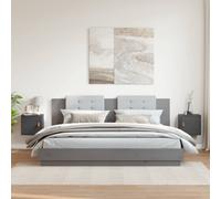 Vidaxl Wall Cabinets 2 Pcs Grey 31.5X30X30 Cm Solid Wood Pine