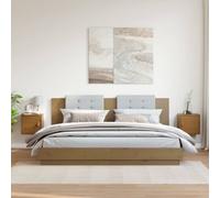 vidaXL Wall Cabinets 2 pcs Honey Brown 31.5x30x30 cm Solid Wood Pine UK NEW