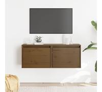 vidaXL Wall Cabinets 2 pcs Honey Brown 45x30x35 cm Solid Pinewood, Brown