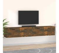 vidaXL Wall Cabinets 2 pcs Smoked Oak 100x36.5x35 cm Engineered Wood 01 UK HOT