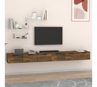 Vidaxl Wall Cabinets 2 Pcs Smoked Oak 102X30X20 Cm Engineered Wood, Brown