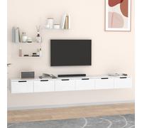 (White) vidaXL 2x Wall Cabinets Engineered Wood Wall Floating Cabinet Multi Colours