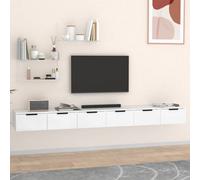 Wall Cabinets 2 pcs White 102x30x20 cm Engineered Wood