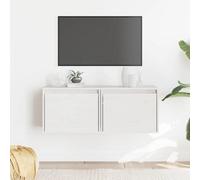 Vidaxl Wall Cabinets 2 Pcs White 45X30X35 Cm Solid Pinewood