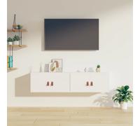 vidaXL Wall Cabinets 2 pcs White 60x30x30 cm Solid Wood Pine