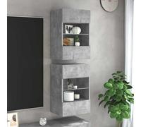 TV Wall Cabinets with LED Lights TV Wall Unit Storage Floating TV Unit vidaXL