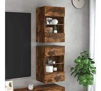 TV Wall Cabinets with LED Lights TV Wall Unit Storage Floating TV Unit vidaXL