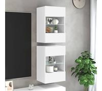 TV Wall Cabinets with LED Lights TV Wall Unit Storage Floating TV Unit vidaXL