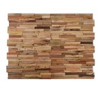 vidaXL Wall Cladding Panels - 10 pcs -1.03 m², Easy Install, Brown, Recycled Teak Wood, Industrial Look, Rustic Charm