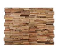 vidaXL Wall Cladding Panels - 10 pcs -1.03 m², Easy Install, Brown, Recycled Teak Wood, Industrial Look, Rustic Charm